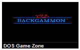 Club Backgammon DOS Game