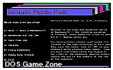 Genius's Puzzle Pack DOS Game
