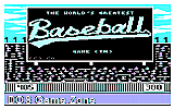 World's Greatest Baseball Game, The DOS Game