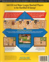 HardBall III- MLBPA Players Disk Box Artwork Back