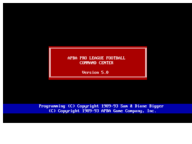 Play APBA Football DOS Game online - DOS Game Zone