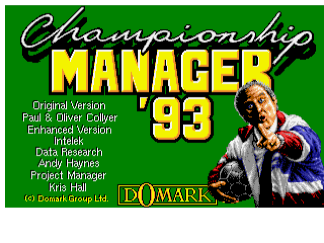 Championship Manager 93 (DOS) Game Download