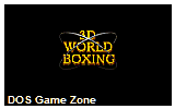 3D World Boxing DOS Game