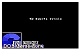 4D Sports - Tennis DOS Game
