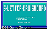 5-Letter-Kruiswoord DOS Game
