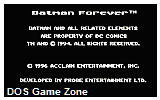 Batman Forever DOS Game