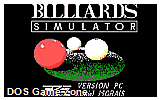 Billiards Simulator DOS Game