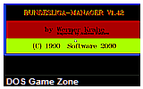 Bundesliga Manager DOS Game