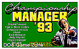 Championship Manager 93 DOS Game