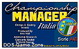 Championship Manager Italia DOS Game