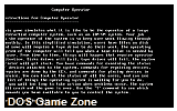 Computer Operator DOS Game