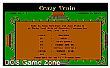 Crazy Train DOS Game