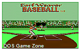 Earl Weaver Baseball DOS Game