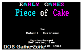 Early Games - Piece of Cake DOS Game