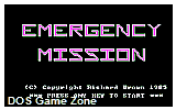 Emergency Mission DOS Game