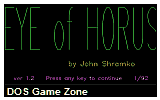 Eye of Horus DOS Game