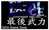 Final Force DOS Game