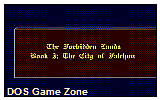 Forbidden Lands, The- Book I- The City of Falchon DOS Game