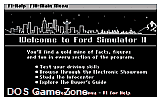 Ford Simulator II DOS Game