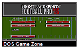 Front Page Sports- Football Pro 95 DOS Game