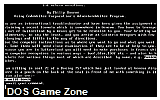 Geneva Adventure, The DOS Game