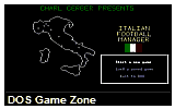 Italian Football Manager DOS Game