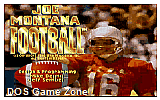 Joe Montana Football DOS Game