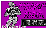Keyboard Coach Fantasy Football DOS Game