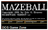Mazeball DOS Game