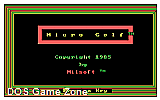 Micro Golf DOS Game