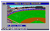 Micro League Baseball DOS Game