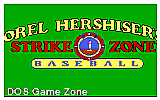 Orel Hershisers Strike Zone Baseball DOS Game