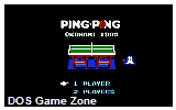 Ping Pong DOS Game