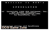 Speculator DOS Game
