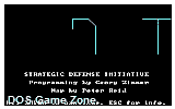 Strategic Defence Initiative DOS Game