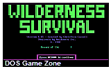 Wilderness Survival DOS Game