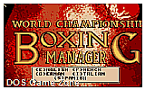 World Championship Boxing Manager DOS Game